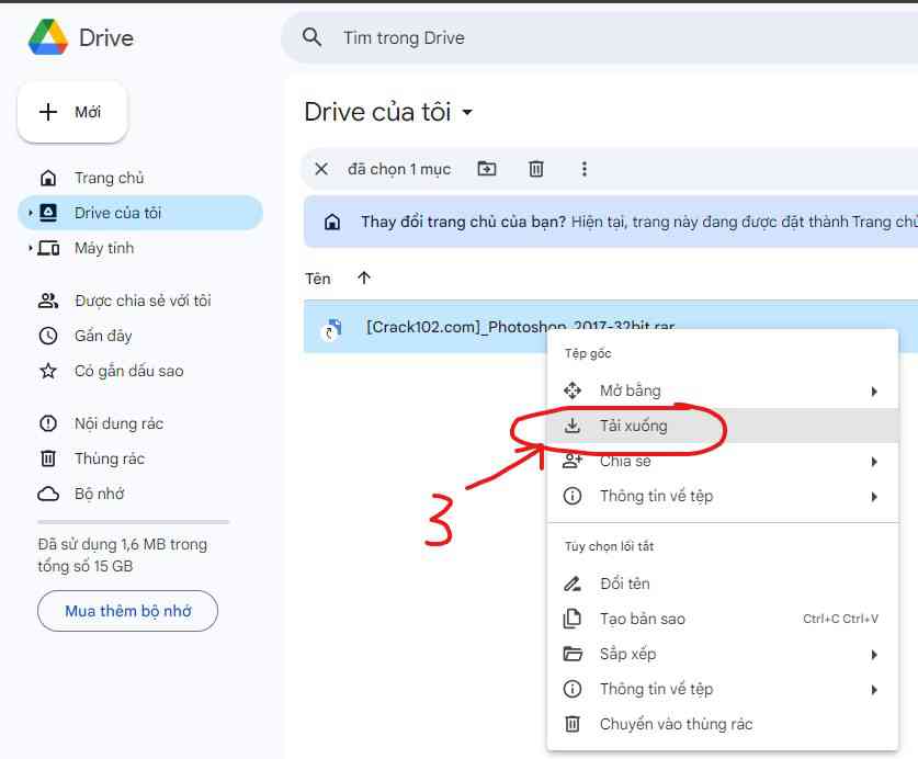 Cách tải file Google Drive bị giới hạn download